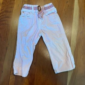 BOGO light pink corduroys with attached belt